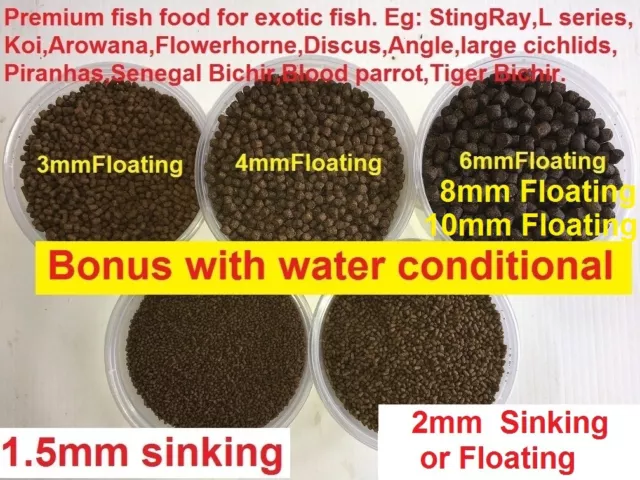 Premium High Protein Bulk Arowana discus Oscar & Cichlid Fish Food Pellet