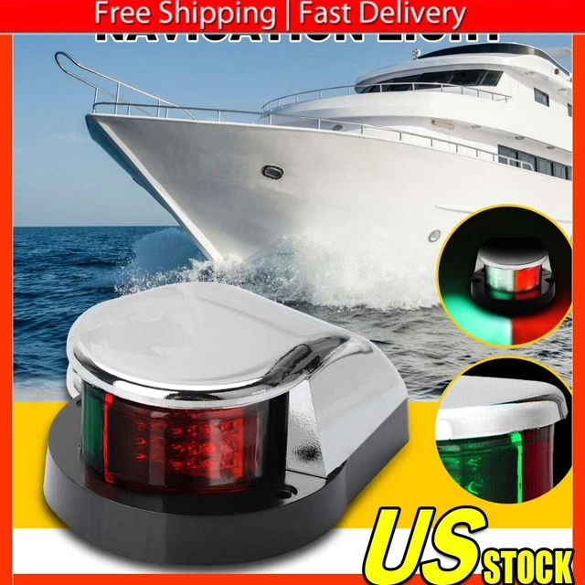 BOAT NAVIGATION LIGHTS Red and Green LED Marine Navigation Light Boat