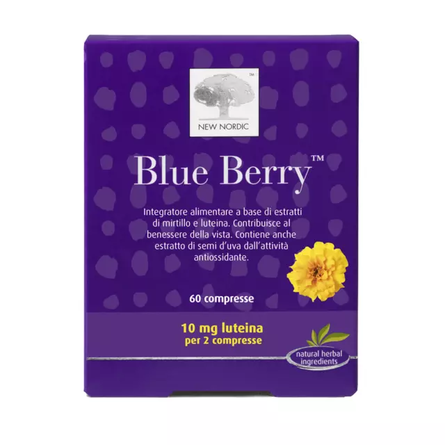 BLUE BERRY New Nordic integratore alimentare per il benessere della vista 60 cpr