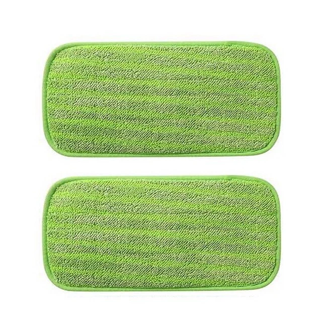 Paquete de 2 almohadillas de fregona reutilizables para repuesto de microfibra húmeda - lavable D2B7