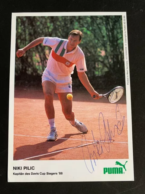 NIKI PILIC Tennis-Trainer-Legende  signed Autogrammkarte 10x15