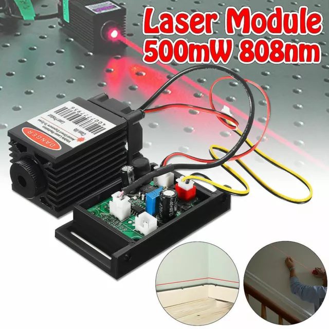500mw 808nm Infrarot IR Laser Diode Dot Modul 12V + TTL + Lüfter Kühlung 2022 DE