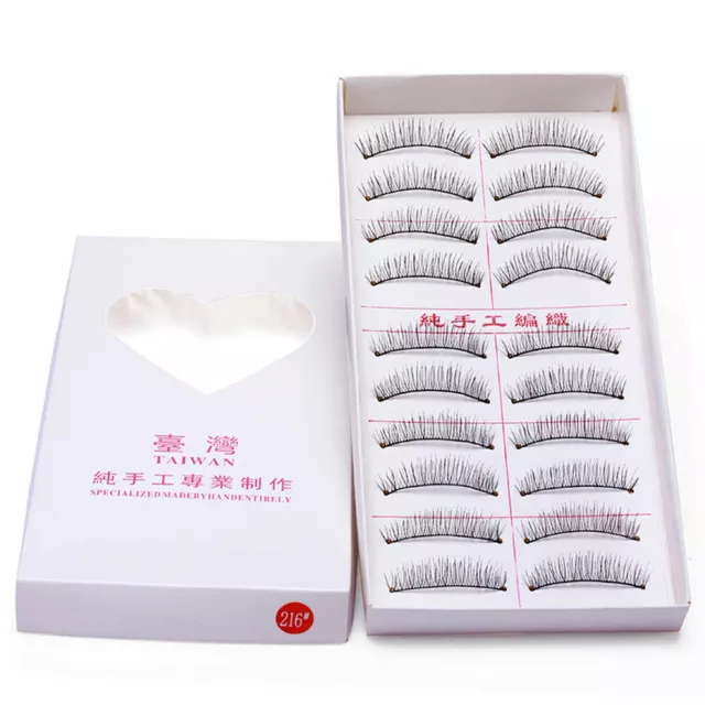 Natural Fashion 10Pairs Eyelashes Eye Makeup Handmade Long False Lashes Sparse”