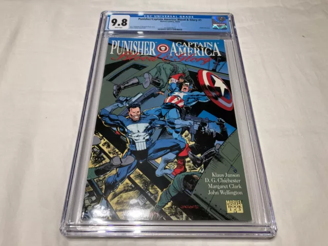 Punisher Captain America Blood & Glory 1 CGC 9.8 NM/M 1992 Newsstand Edition WPS