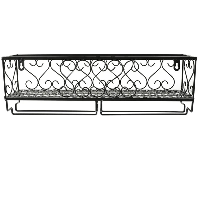 DanDiBo Portabottiglie Da Parete Metallo Nero Design 96603 Porta - Foto 6