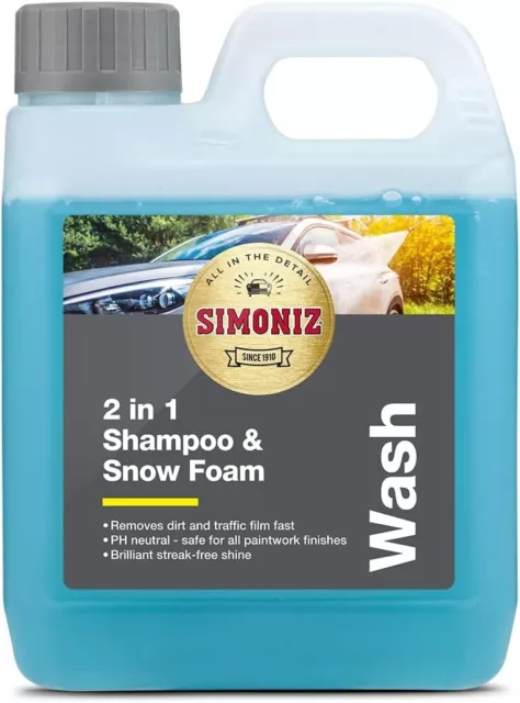 Simoniz 2 in 1 Shampoo & Snow Foam - 2 Litres