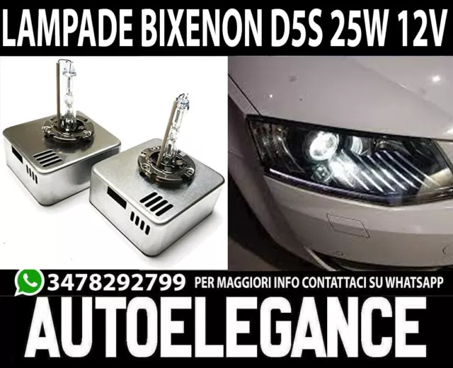 2x LAMPADE D5S 25W 12V RICAMBIO XENON PER SKODA RAPID 2013+ BIANCO