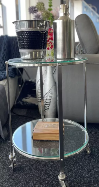 Silver Drinks Trolley