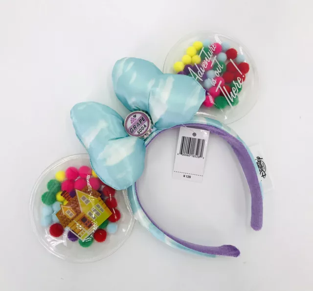 2020 Movie Hat Minnie Ears Disney Parks UP Grape Soda Cap Balloons Headband