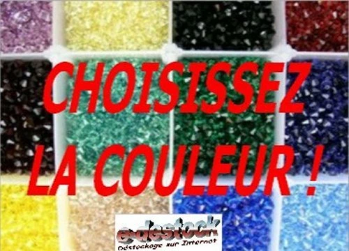 Lot 500 Perles à facettes en cristal de boheme 4mm  + de 120 COULEURS AU CHOIX