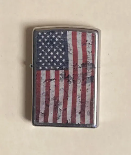 Zippo Cigarette Lighter American Flag Americana Distressed 2016