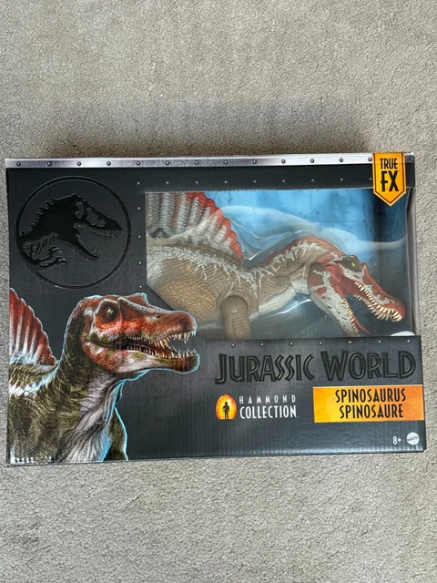 Figurine Jurassic World Spinosaure – Collection Hammond – 65 Cm, 17 Articulations, Queue Câblée, Langue Mobile