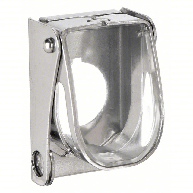 BRADY PBL8 Push Button Lockout: For 0.89 in Max Button Dia, Silver