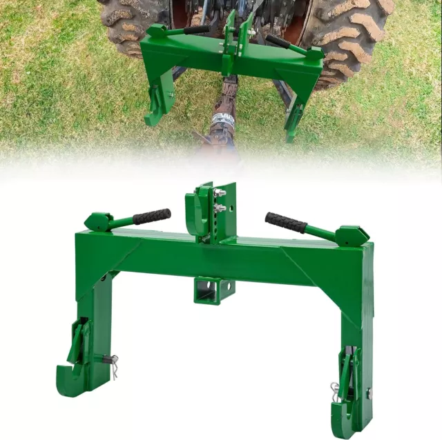 3 Point Quick Hitch for Cat 1 & 2 Tractors W/ 2" Receiver Hitch 3000 LB Steel