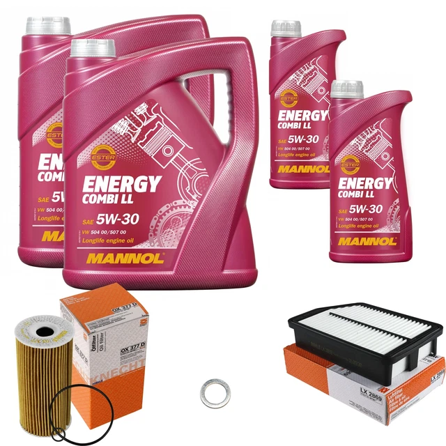 Kit De Cambio De Aceite Para VW 1.9/2.0 TDI - Filtro De Aceite FEBI + 5 Litros De Aceite MANNOL 5W-30 Energy