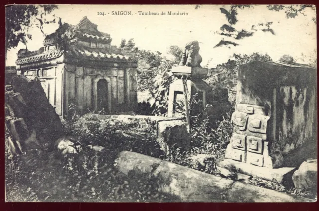 cpa Saigon. Vietnman. Mandarin Tomb. stamp. Stamp. 1923