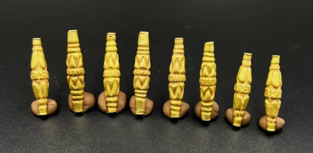 South East Asian Burma Pyu Pagan Dynasties Solid Gold Ancient Jewelry Beads