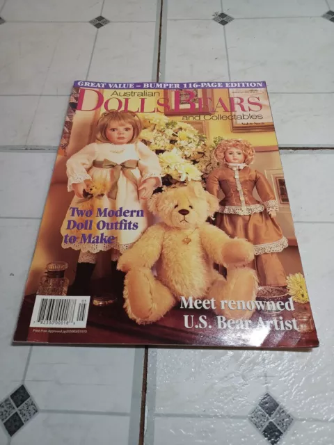 AUSTRALIAN DOLLS BEARS & COLLECTABLES MAGAZINE - VOL 6 NO 6 - GC -Pattern Insert