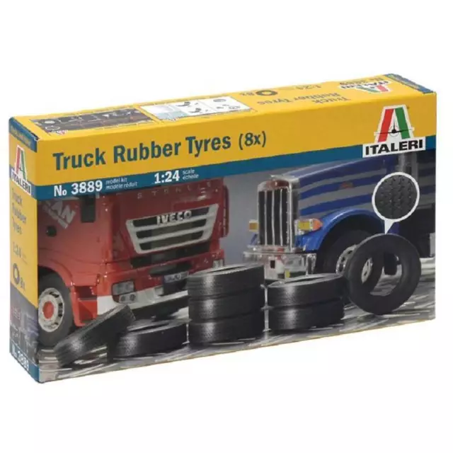 Maquette Pneus Truck Rubber Tyres Italeri 3889 1/24ème Maquette Char Promo