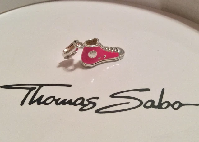THOMAS SABO CHARM Converse type trainer shoe pink enamel silver hallmarked 22.00 PicClick UK