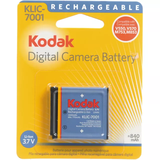Kastar Nouveau Chargeur + 2 Batteries pour Kodak KLIC-5001 et
