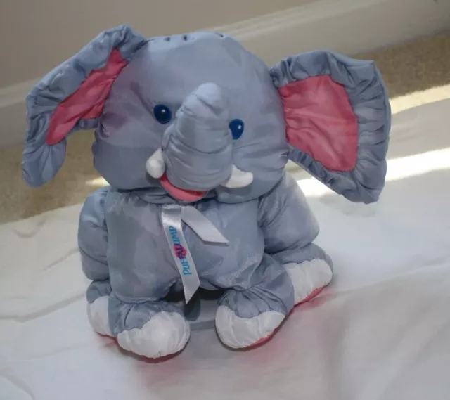 Vintage 1993 Fisher Price Puffalump Gray Baby  Elephant Stuffed Animal Plush Toy