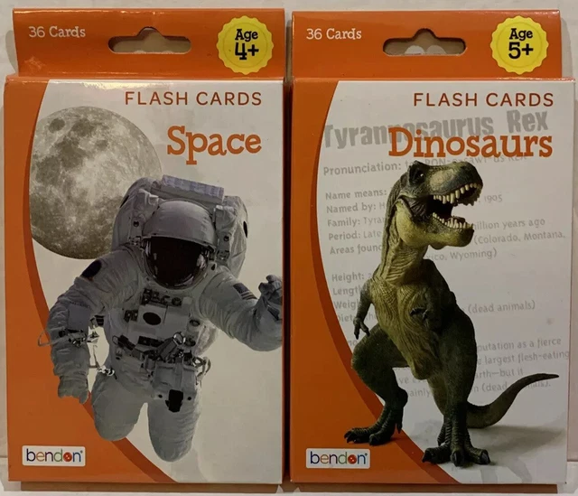 *FLASH CARDS SPACE Dinosaurs Bendon Flashcards Classroom Homeschool 10 ...