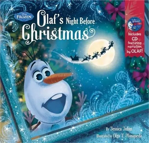 Libro y CD de Frozen Olaf's Night Before Christmas (libro de tapa dura o en caja)