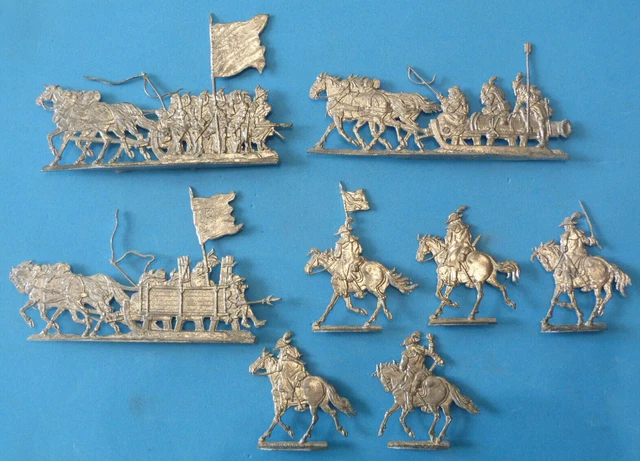 Plats d'étain - Zinnfiguren divers - 25 soldats impériaux de la guerre de 30 ans