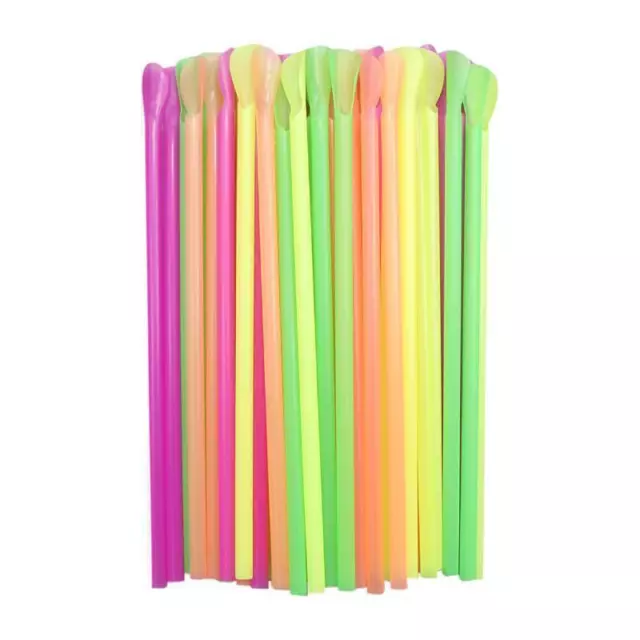 Pack of 2000 spoon drinking straws 6 x 200 mm spoon straws colorful straw