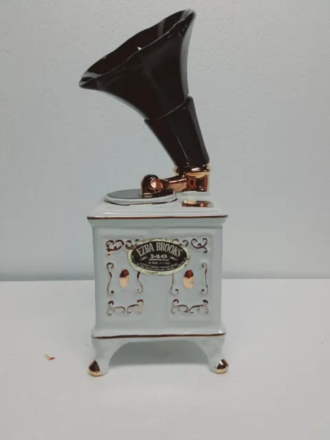 Vintage  Ezra Brooks Phonograph Record Player Decanter Empty