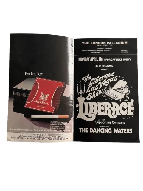 The Liberace Las Vegas show at the London Palladium April 1978 2