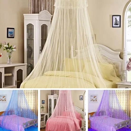 Elegant Princess Canopy Bed Curtain Fly Screens Dome  Net Midges