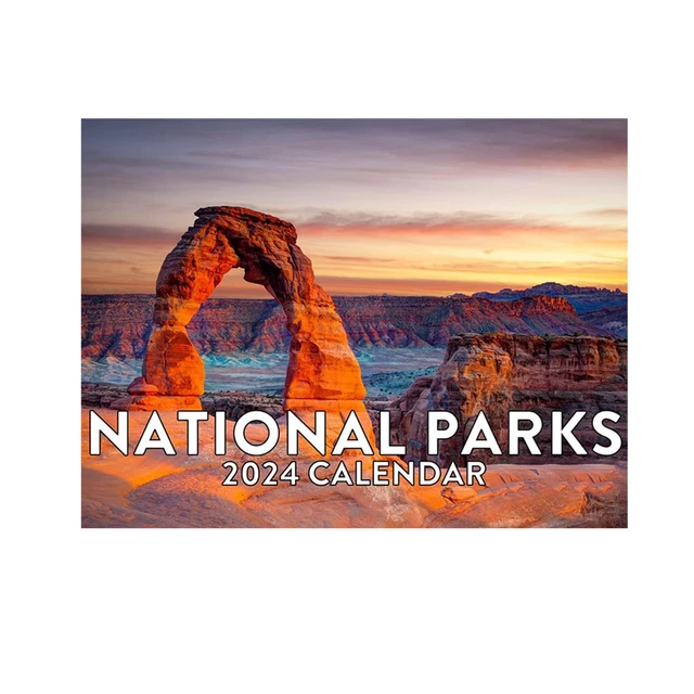 2024 NATIONAL PARK Wall Calendar 12Month Beautiful Scenic Photos of