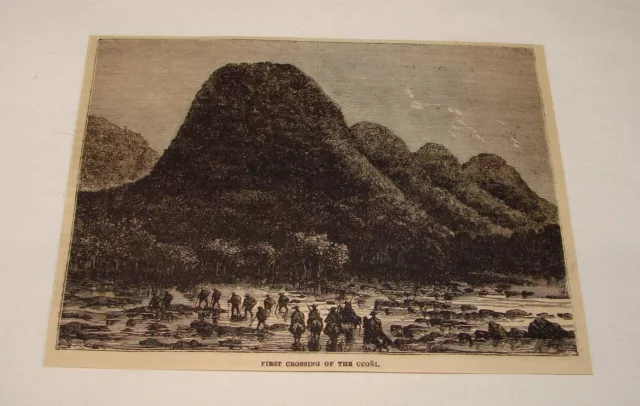 1880 Rivista Incisione ~ Primo Crossing Di Il Cconi , Bolivia