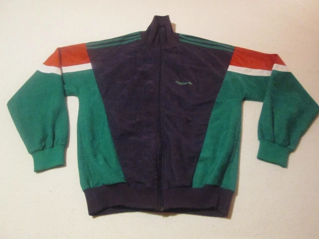 Veste Adidas Vintage Velours Années 80 KEYROLAN VELVET - Taille M, Couleur Violet