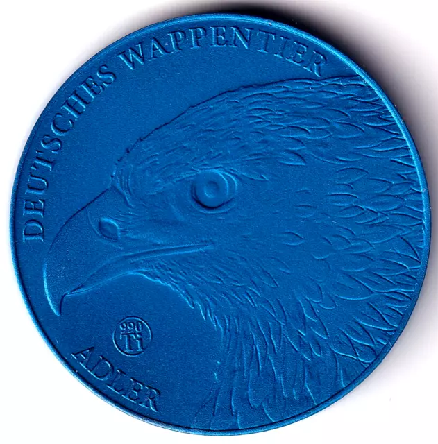 AV-VD Medaille Deutschland Deutsches Wappentier Adler  990 blaues Titan + Z CD14