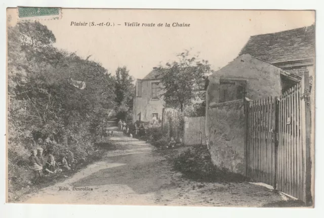 PLAISIR - Yvelines - CPA 78 - Vieille route de la Chaine