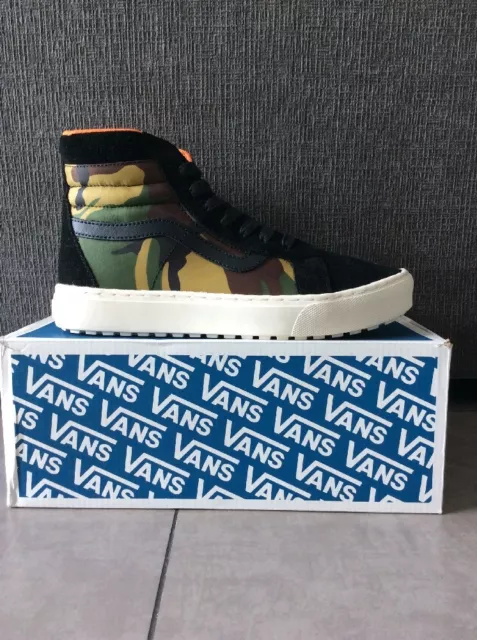 Vans Vault x London Undercover Sk8-Hi MTE Cup LX Black/Army Camo Size 8.5 2