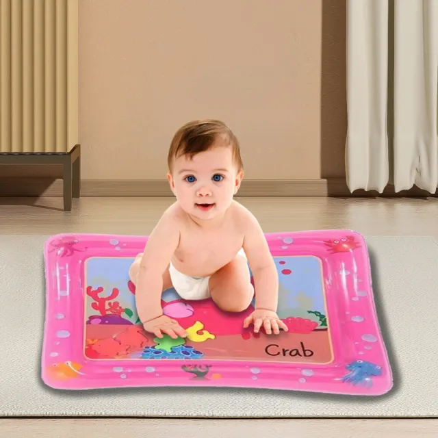 Animal Water Mat PVC Baby Water Play Mat Double Edge for Activity (Crab) 2