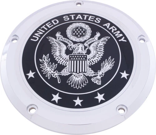 Chrome Army Derby Cover Custom Engraving ARM02-12