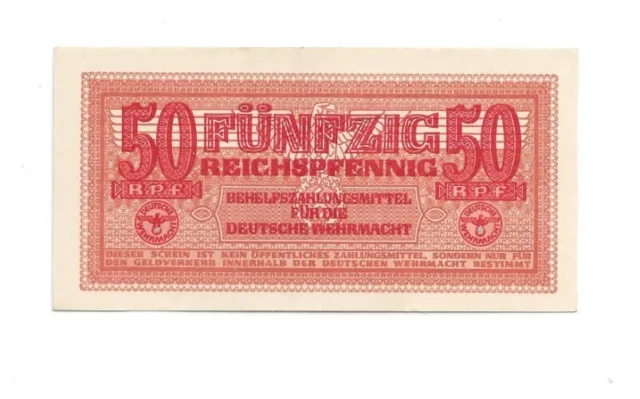 50 Pf. 1942 Ro. 504 UNC Behelfszahlungsmittel