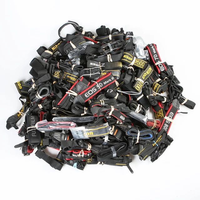 lot of Brand Name Camera Straps - Nikon, Canon, Sony, etc.