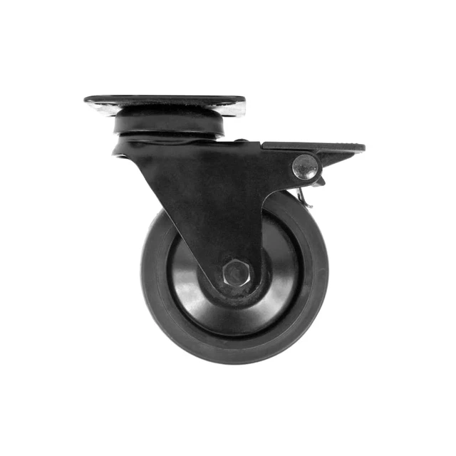 Lenkrolle Mit Bremse 75 Mm 4 Stk. Schwarz