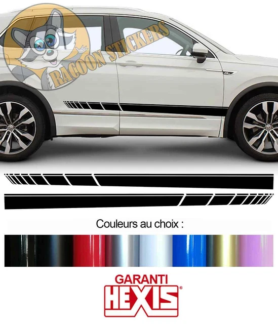 2 X BANDES BAS DE CAISSE POUR RENAULT CLIO 4 AUTOCOLLANT STICKER BD805