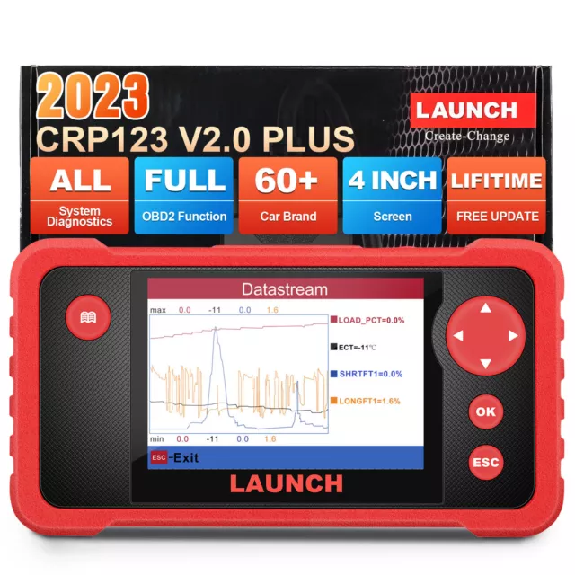 2024 LAUNCH CRP123 V2.0 Plus Car OBD2 Scanner Car Diagnostic device All system