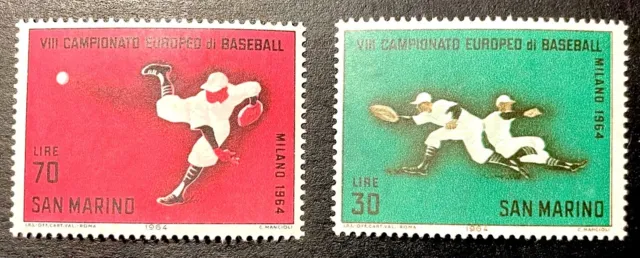 Baseball-Europameisterschaft Marken 1964 Europe's Baseball Championship Stamps