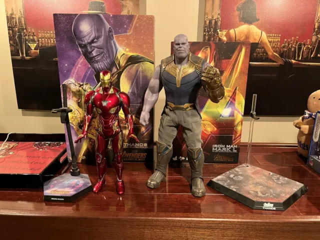 Marvel Hot Toys 1/6 Scale Infinity War Iron Man And Thanos Collectibles