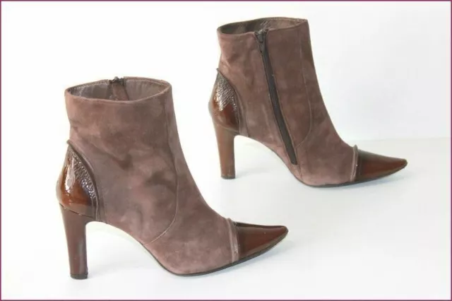 ROSEMETAL Bottines Boots Daim et Cuir Verni Marron T 36 TBE
