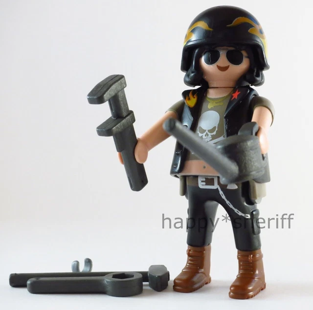 Playmobil Moto Rider Biker Mechanic with Tools Mystery Series 13 9332 NEUF